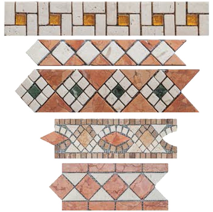 Mosaici e greche in marmo